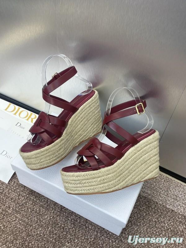 Dior D-Club Jelly Color Hollow Layered Cross Strap Platform High Heel Women Shoes - KFY00290