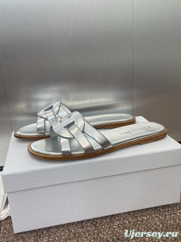 Dior D-Club Jelly Color Hollow Layered Cross Strap Women's Sandals - KFY00280