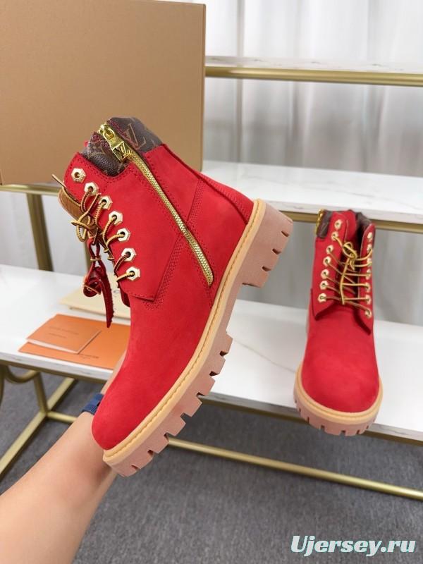 Timberland x LV Monogram Ankle Boots Waterproof Suede - LY00380