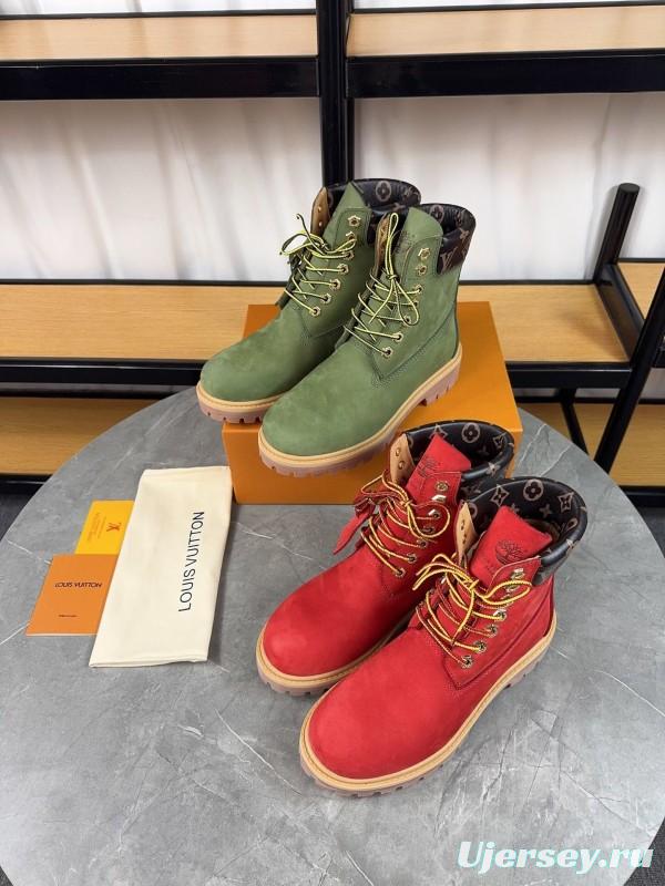 Timberland x LV Monogram Ankle Boots Waterproof Suede - LY00380