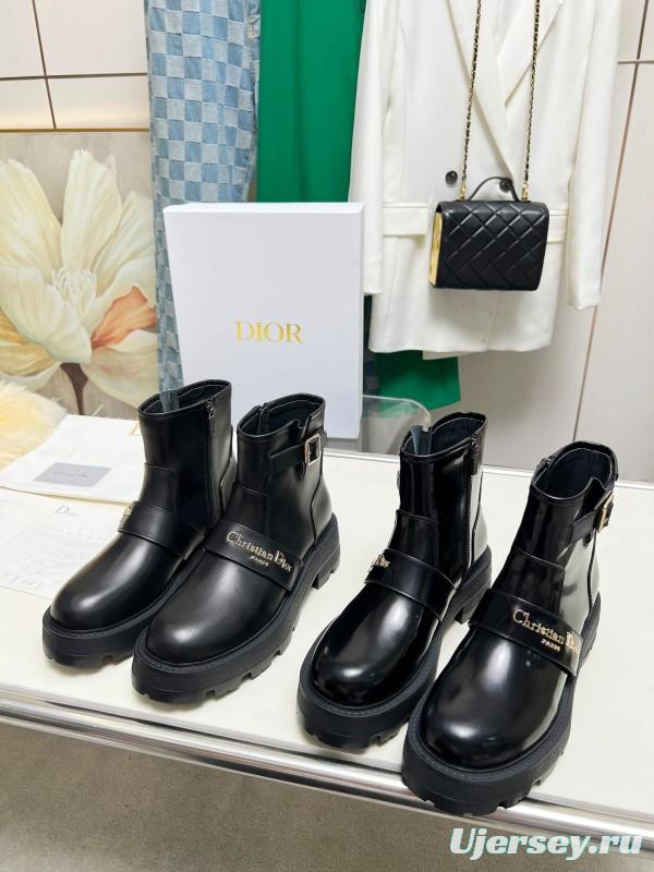 Dior 2025/SS New Autumn Winter British Style Brogue Platform Martin Boots - LY00330