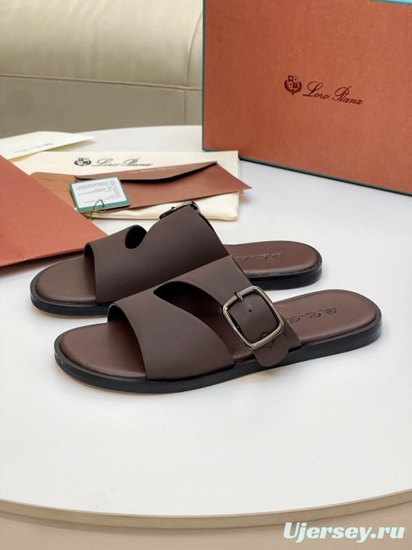 Loro Piana 2025/SS Men's Spring Summer Slippers with High-Quality Stitching and Comfortable Sole - AS00250