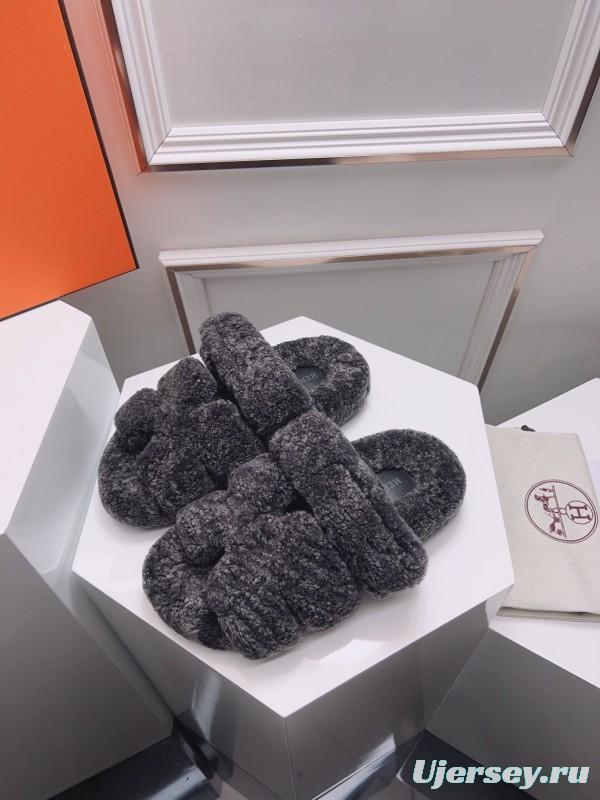 H Erjia Fur Slippers - LY00270