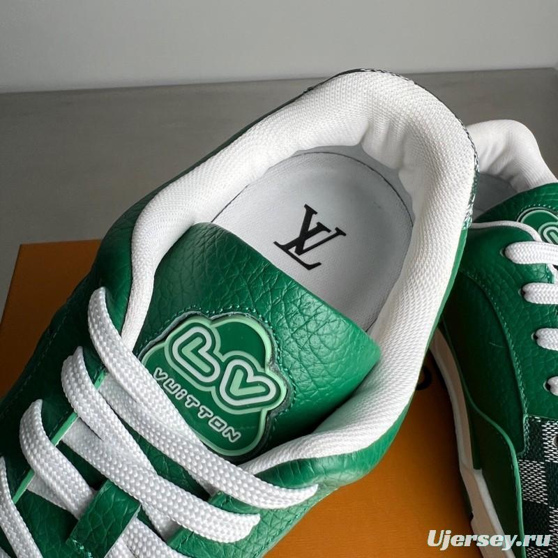 Louis Vuitton Signature Logo Casual Shoes with Imported Calfskin - YC