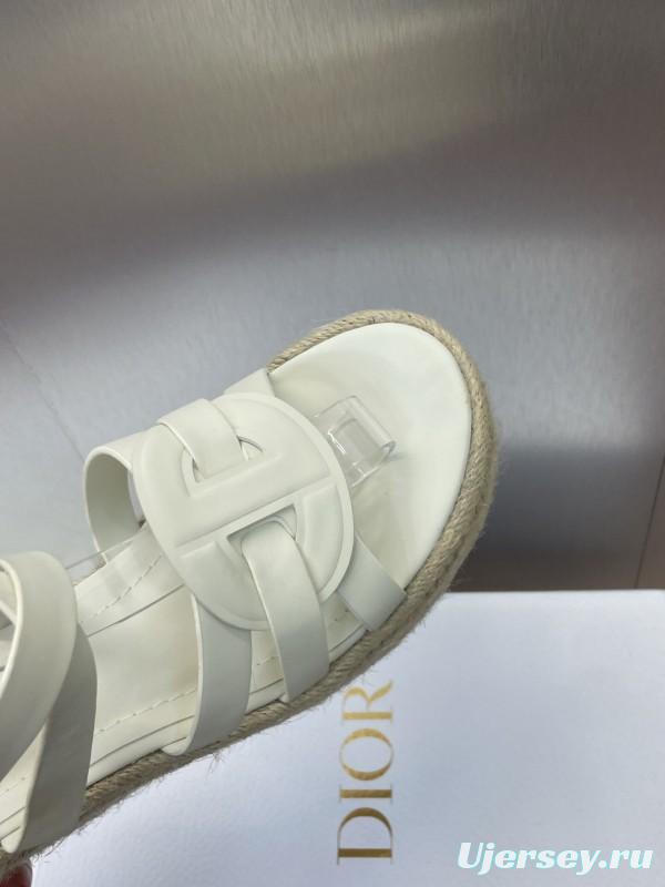 Dior D-Club Jelly Color Hollow Layered Cross Strap Platform High Heel Women Shoes - KFY00290