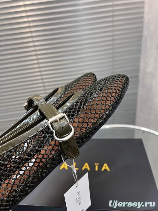 ALAIA 2025/SS New Color Mesh Flat Sandals Slippers - KFY00270