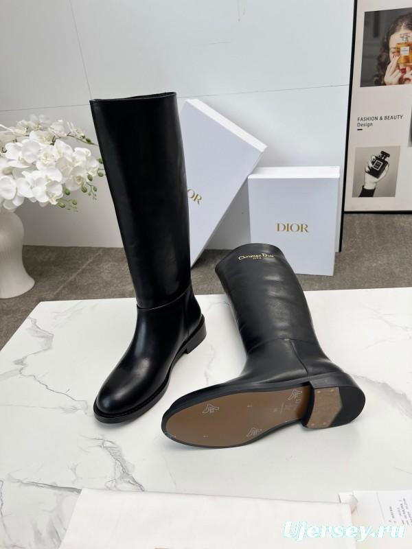 Dior 2025/SS Retro British Style Brogue New Knight Boots - LY00460