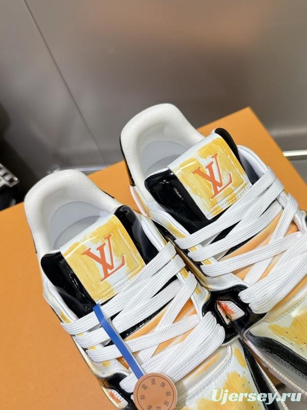 Louis Vuitton Trainer Basketball Series Crackle Glaze Process Sneakers - LY00490