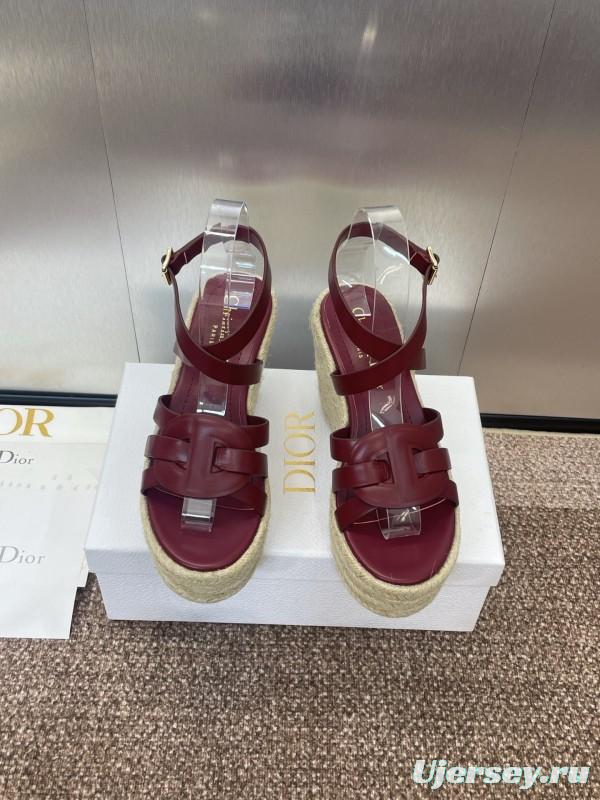 Dior D-Club Jelly Color Hollow Layered Cross Strap Platform High Heel Women Shoes - KFY00290