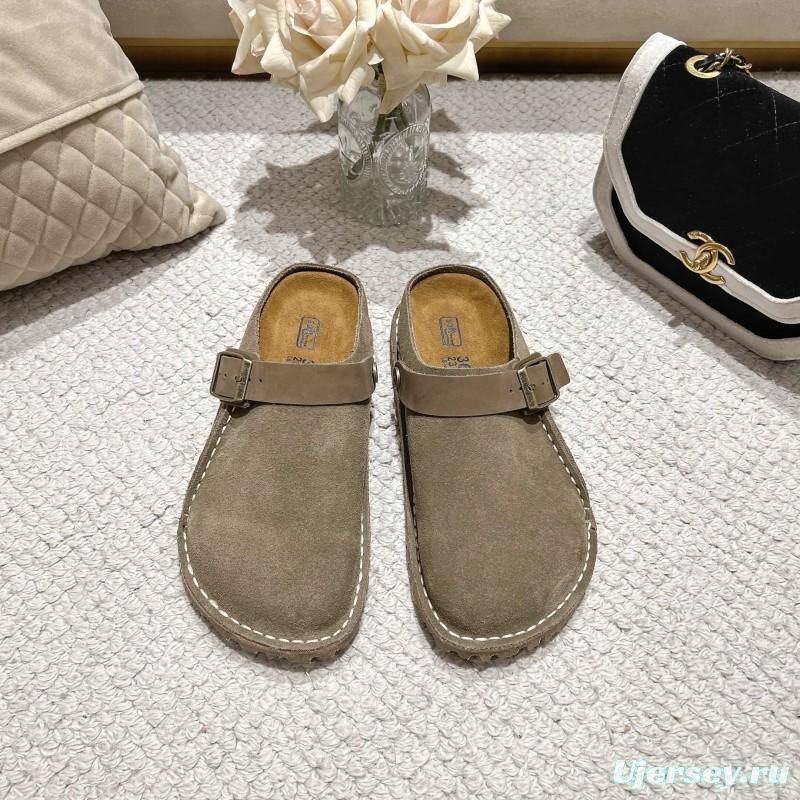 Birkenstock 2025 SS Two-Way Womens Sandals with Suede Leather and Retro Buckle - LY00240