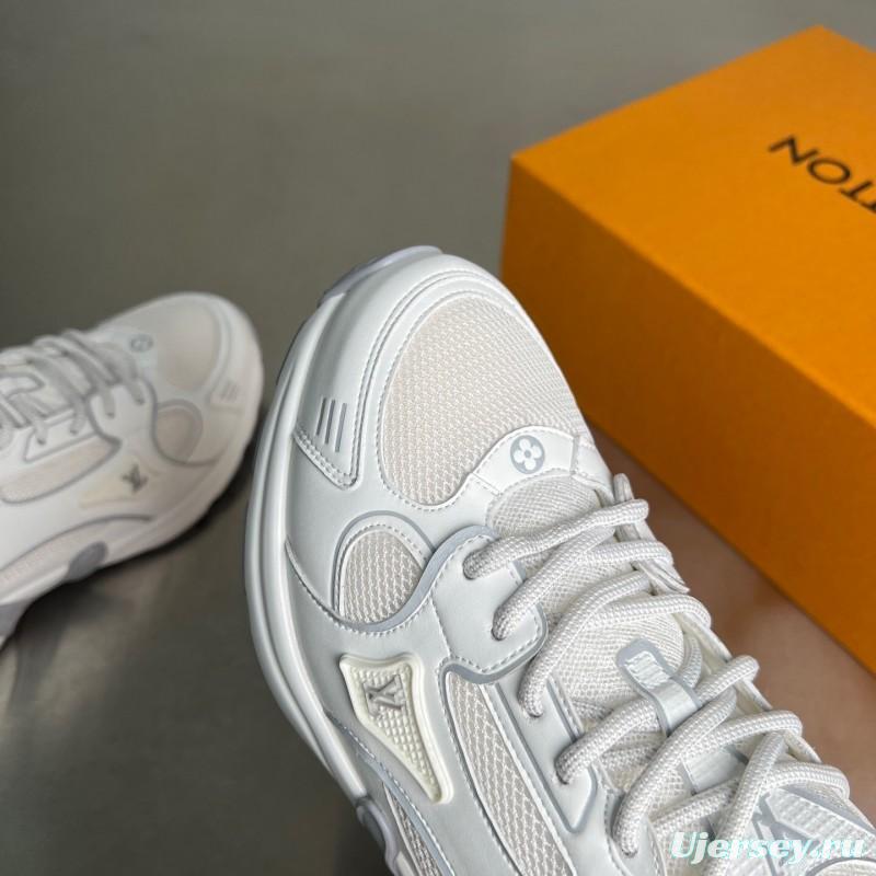 L v Olympia Round Toe Lace-Up Low Top Casual Lifestyle Shoes - YC