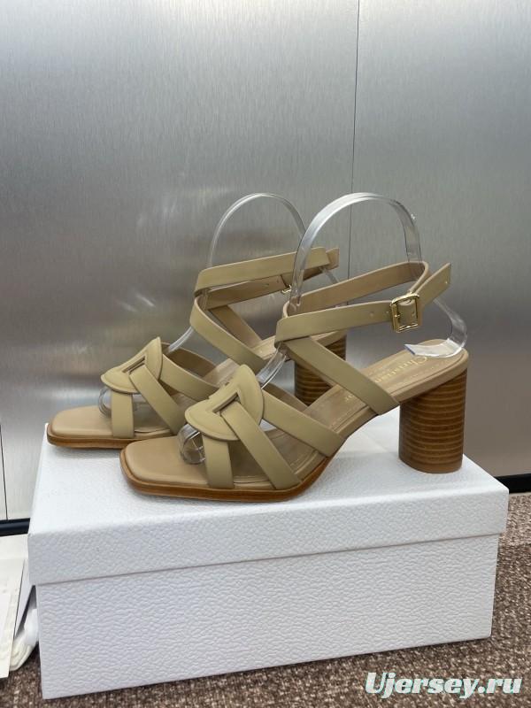 Dior D-Club Jelly Color Hollow Layered Cross Strap High Heel Women Shoes - KFY00290