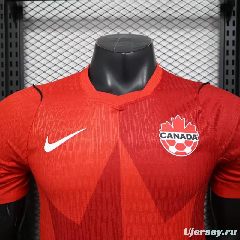 Player Version 2025 Canada Home Red Jersey
