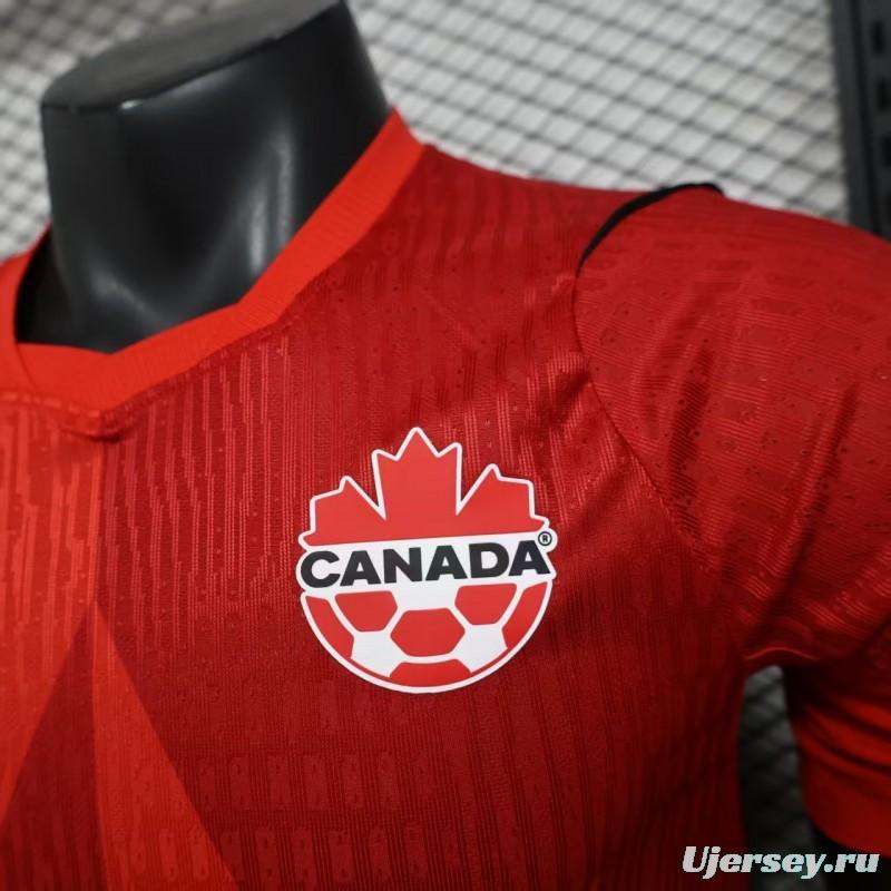Player Version 2025 Canada Home Red Jersey