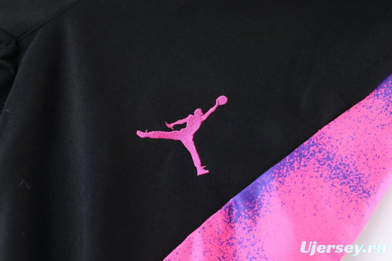 2025 Air Jordan Jumpman Black Purple Hoodie Full Zipper Jacket+Long Pants