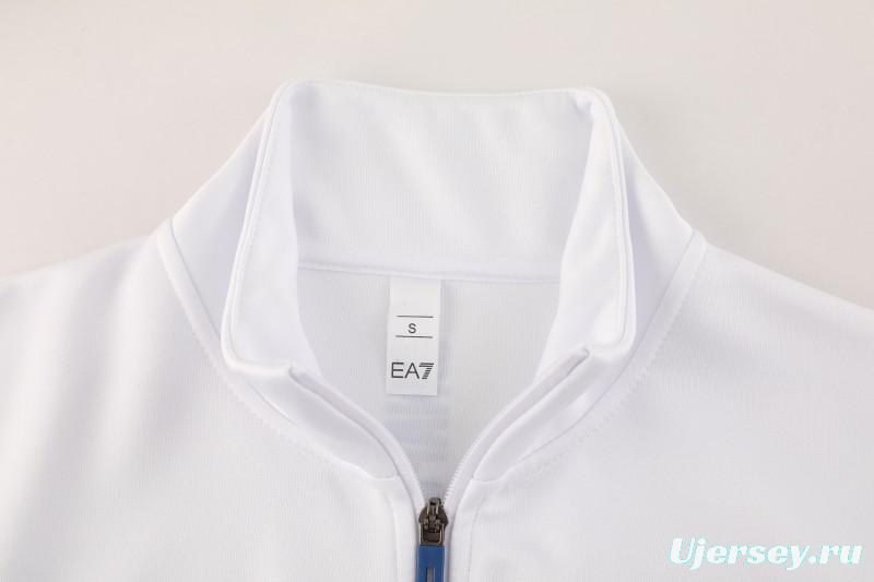 25/26 Napoli White Full Zipper Jacket+Long Pants