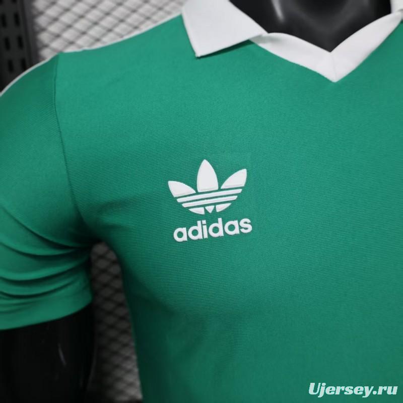 Player Version 2026 Mexico Retro Home Green with White Collar Jersey
