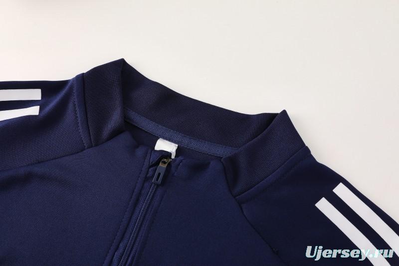 25/26  Adidas Navy Blue Full zipper Jacket Tracksuit+ long pants