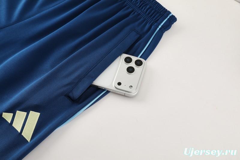 25/26  Adidas Navy Blue Full zipper Jacket Tracksuit+ long pants