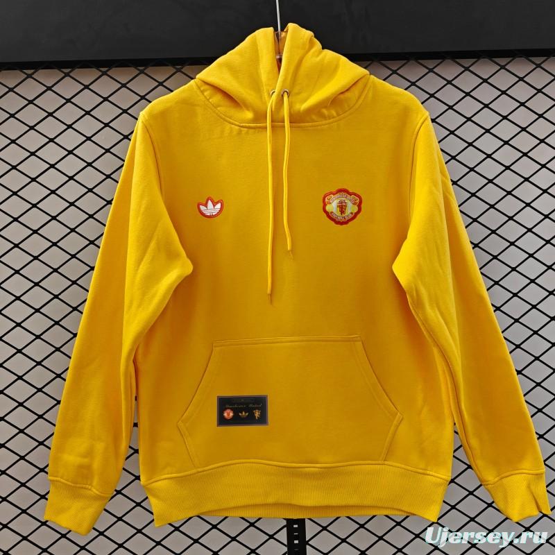 25/26 Manchester United Retro Embroidered Logo Hoodie 9 Colors