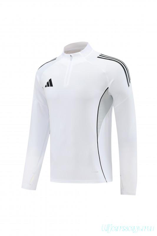 25/26  Adidas White Full zipper Jacket Tracksuit+ long pants