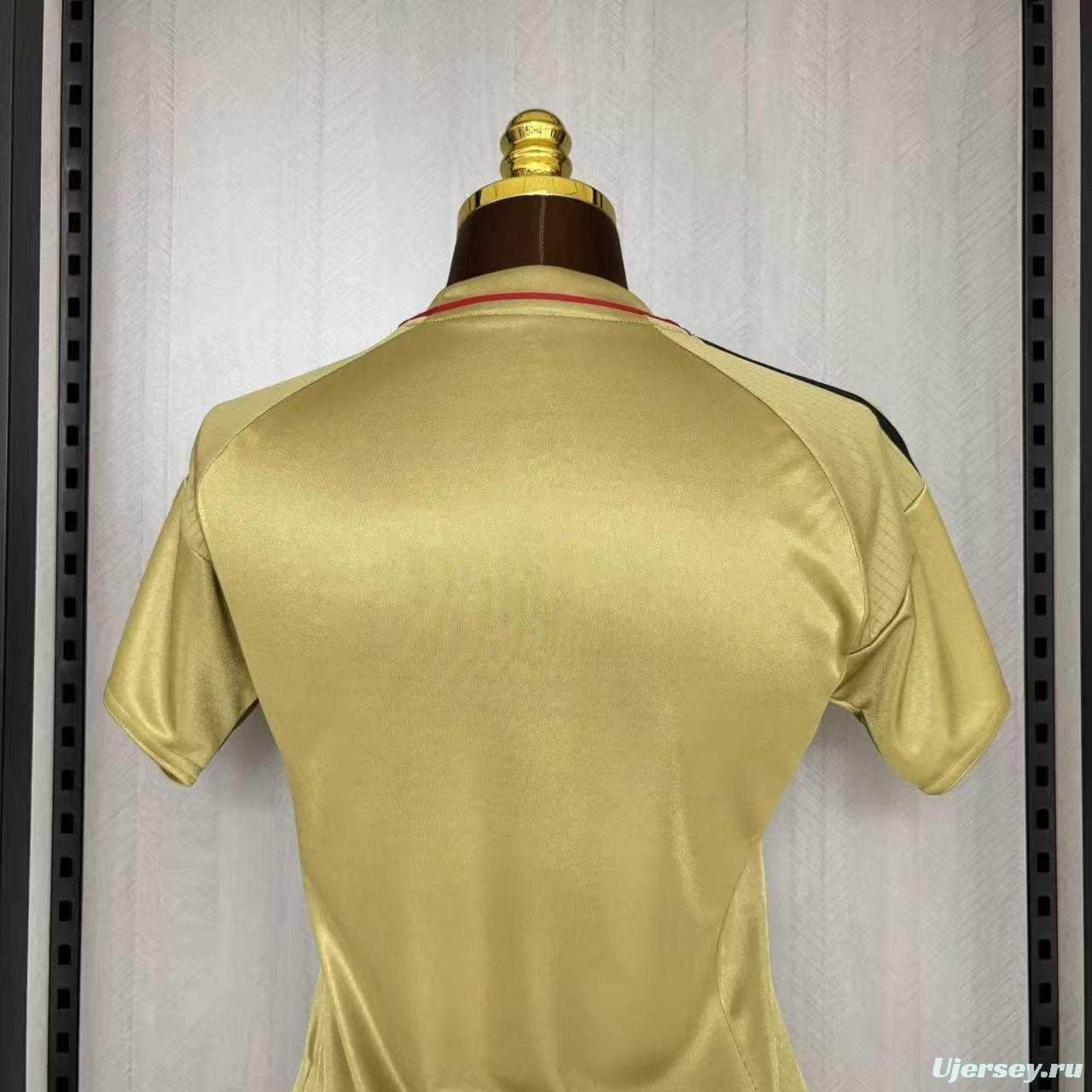 2016 Women Retro Recife Sports Gold Jersey