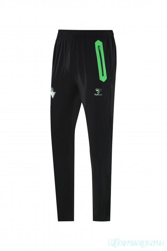 25/26 Real Betis White Black Green  Full zipper Jacket Tracksuit+ long pants