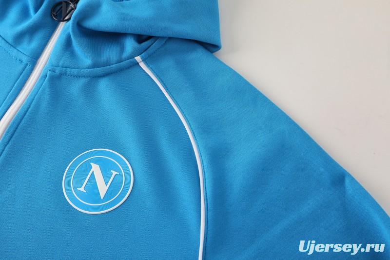 25/26  Napoli Sky Blue  Full zipper Jacket Tracksuit+ long pants