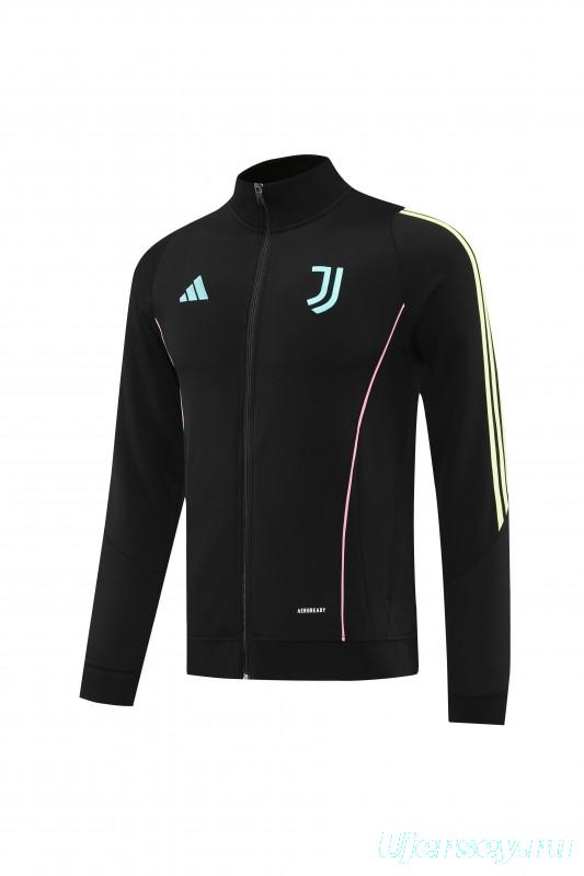 25/26  Juventus Black  Full zipper Jacket Tracksuit+ long pants