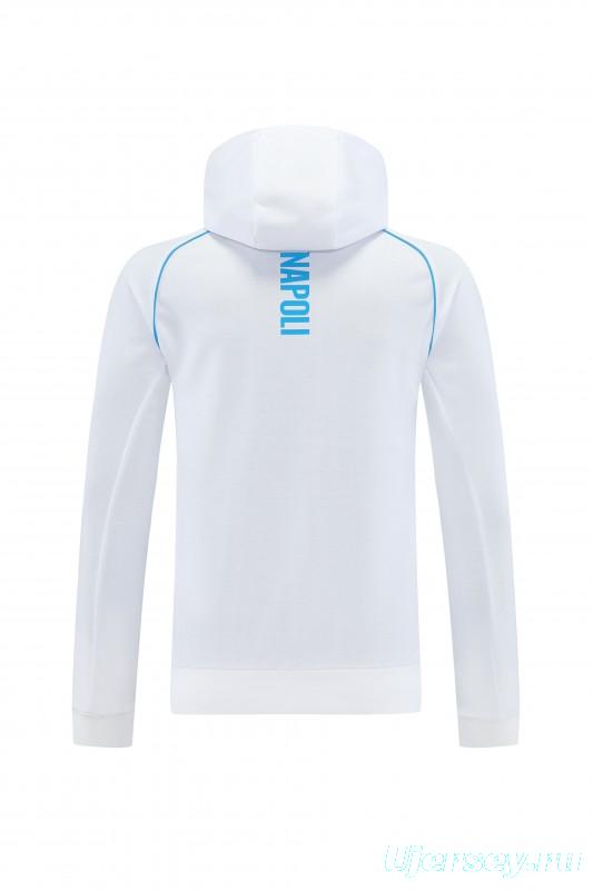 25/26 Napoli  White  Full zipper Jacket Tracksuit+ long pants