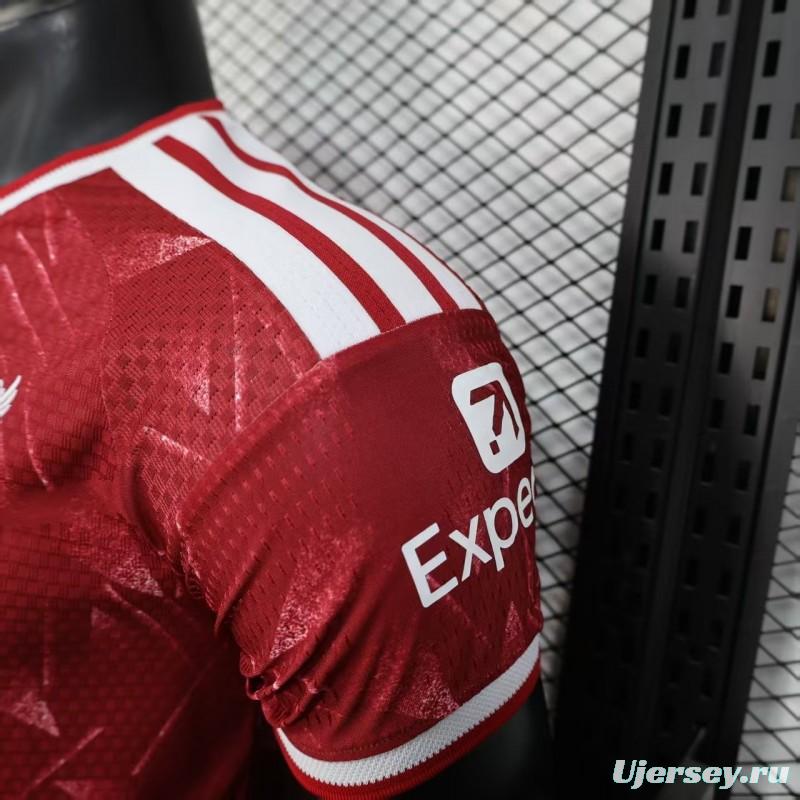 25/26 Player Version  Liverpool Home Red Abstract Pattern Jersey