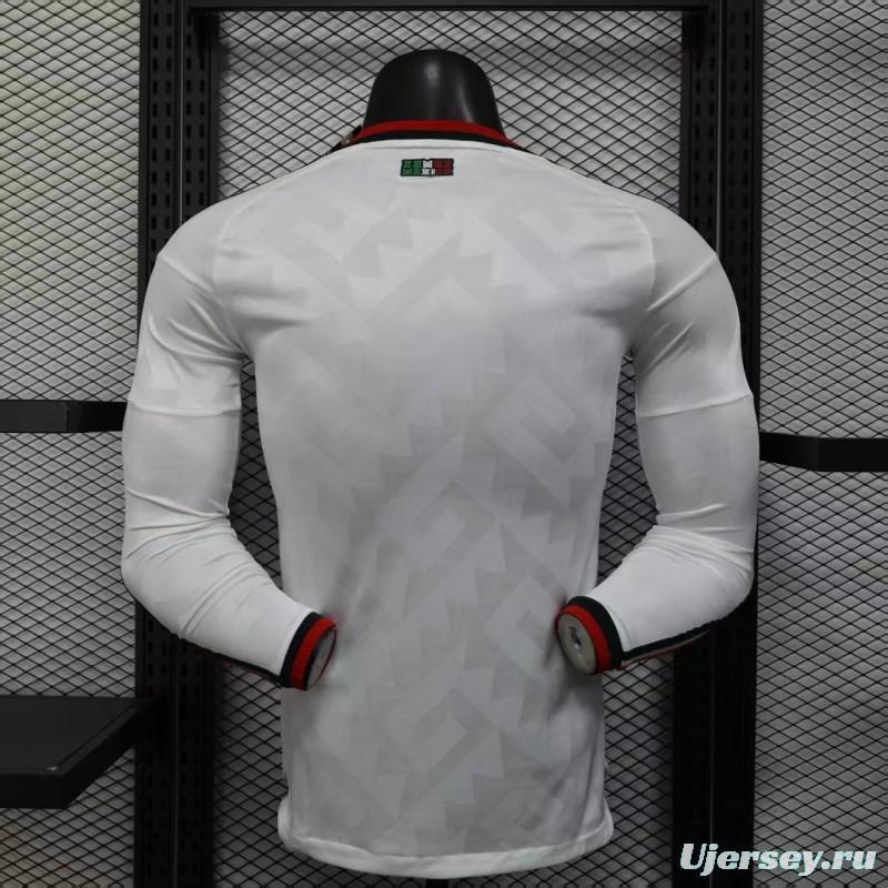 Player Version 2026 Mexico Away White Long Sleeve Jersey