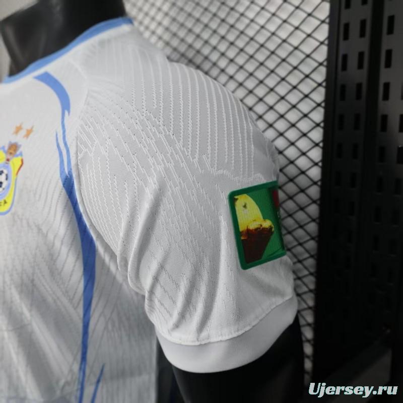 Player Version 2026 DR Congo Third White Blue Geometric Jersey
