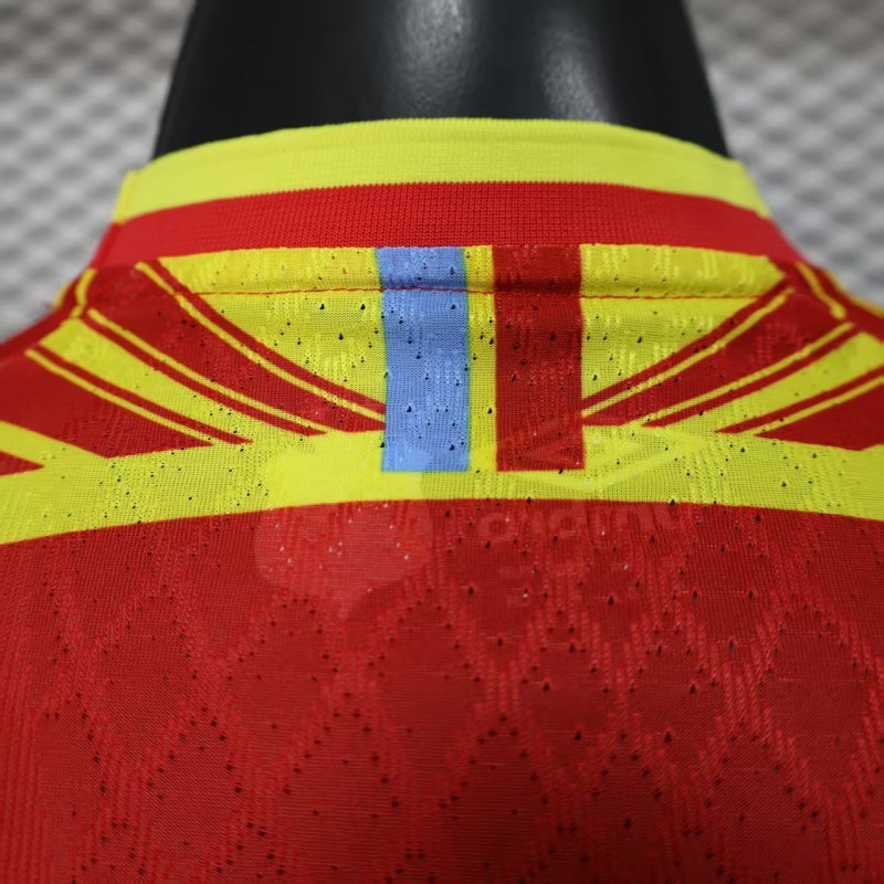 Player Version 2026 DR Congo Away Red Yellow Flame Jersey