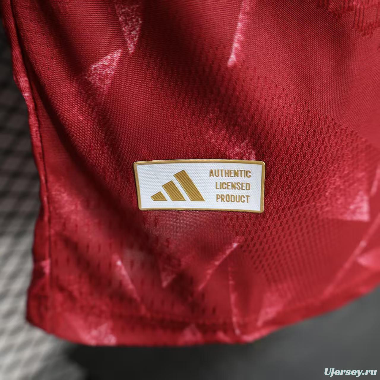 25/26 Player Version  Liverpool Home Red Abstract Pattern Jersey