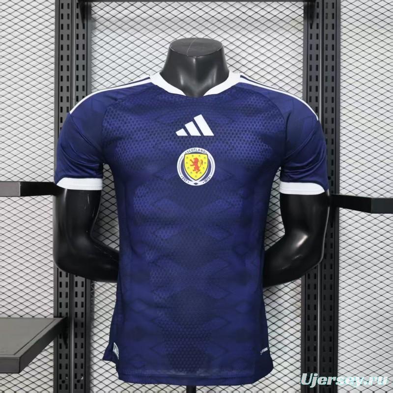 2026 Player Version  Scotland Home Navy Blue  Jersey