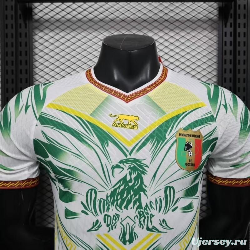 Player Version 2026 Mali Away White with Eagle Pattern Jersey