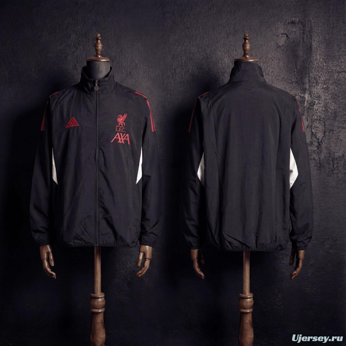 2026 Liverpool Black Jacket Windbreaker