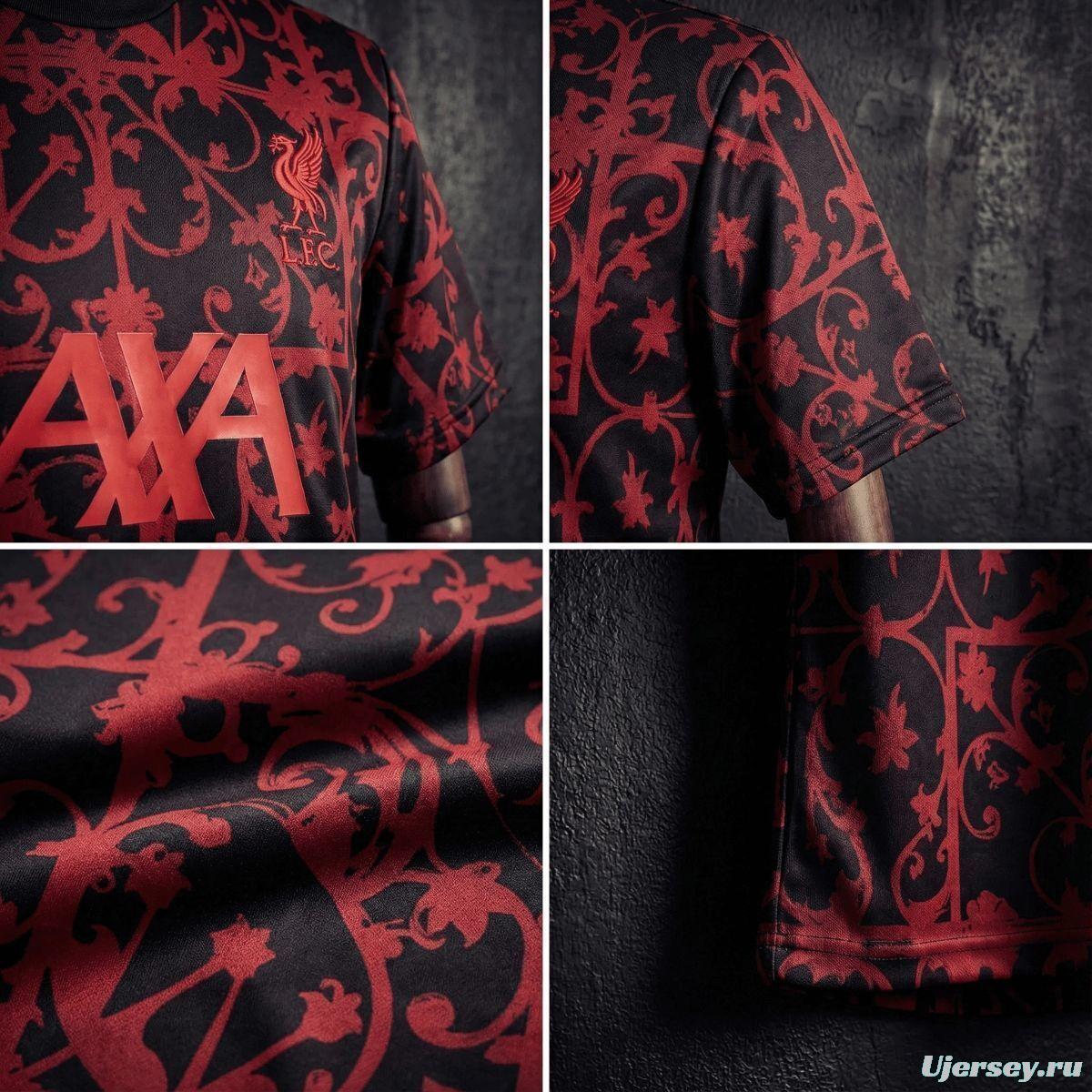 25/26 Liverpool Training Jersey Red And Black Jersey