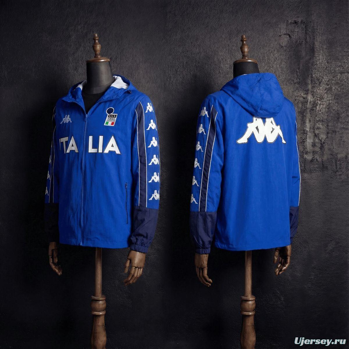 1998 Vintage Style Italy Blue Jacket Windbreaker