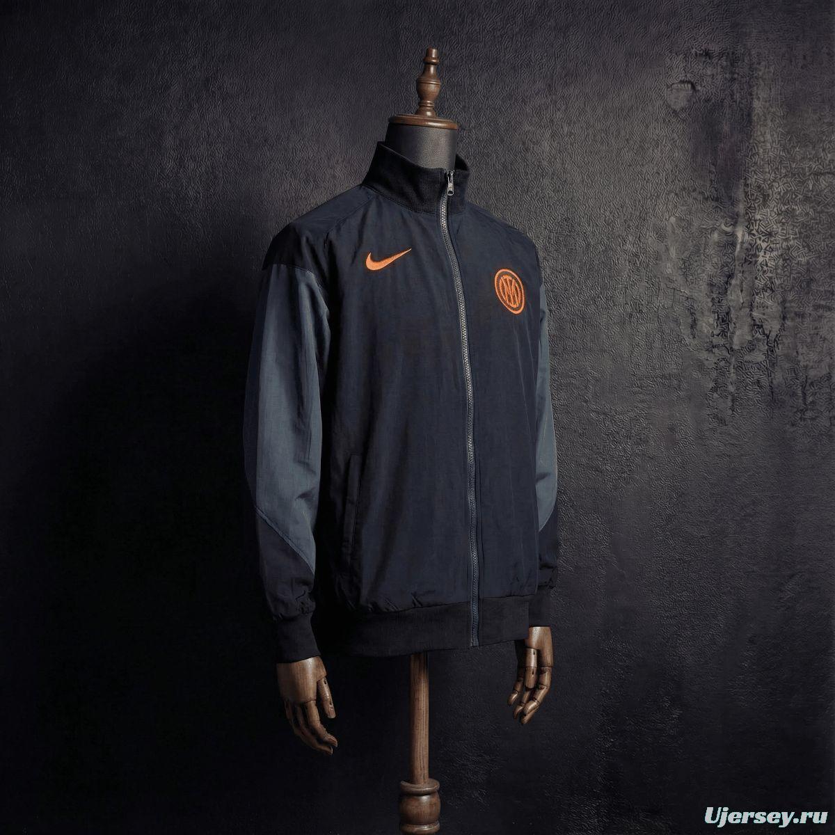 2026 Inter Milan Black Jacket Windbreaker