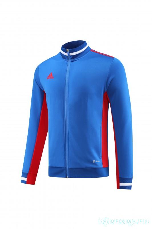 2026 Adidas Blue Full Zipper Jacket + Black Long Pants