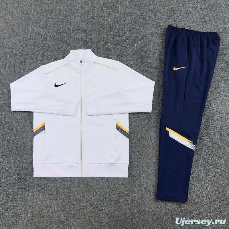 2026 NIKE White Full Zipper Jacket + Long Pants