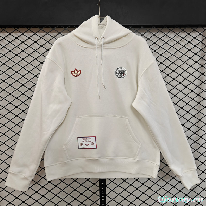 25/26 Ajax Embroidered Logo Hoodie 9 Colors