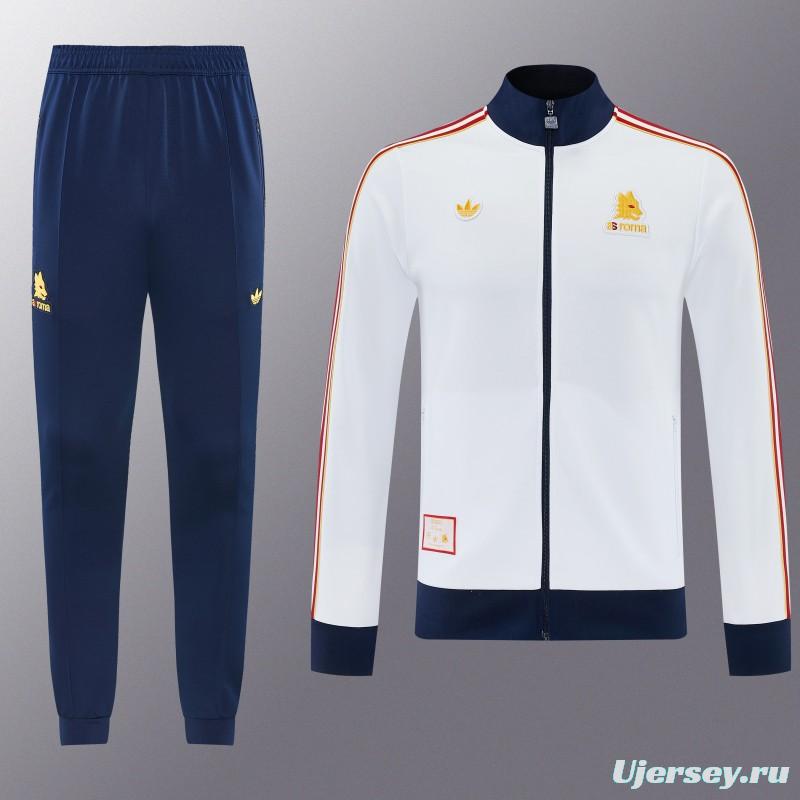 25/26 Roma White Full Zipper Jacket + Long Pants