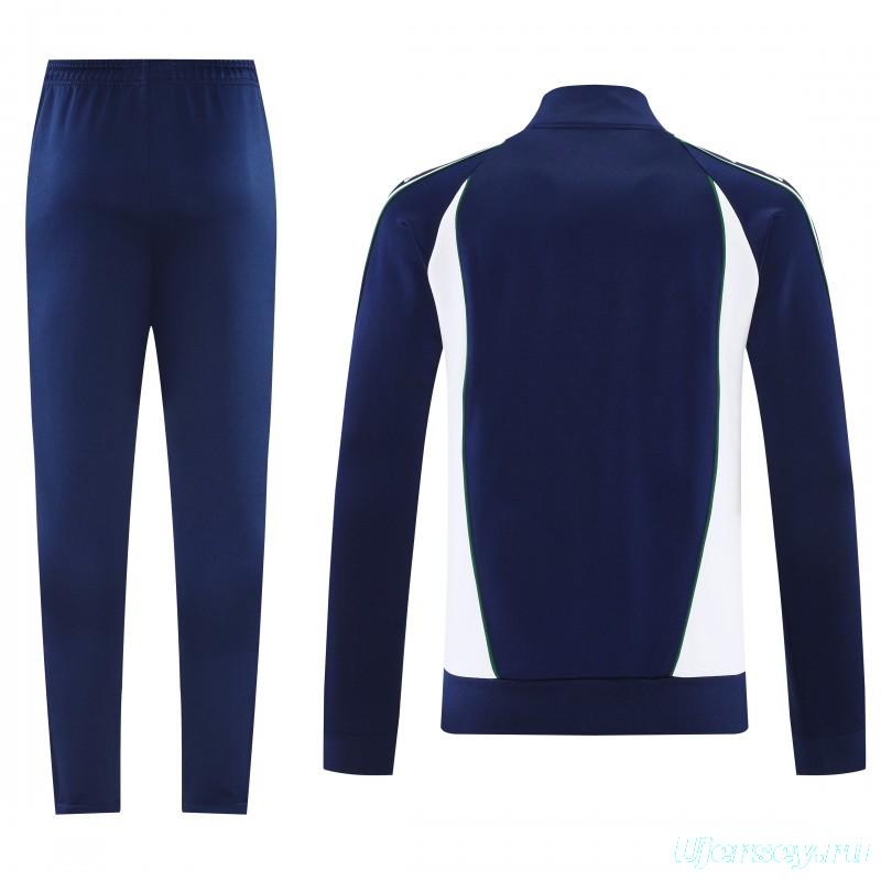 26/27 Real Betis x Kappa Navy Blue  Full Zipper Jacket Tracksuit + Long Pants