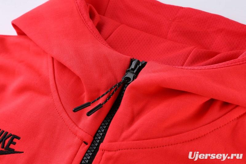 26/27 Liverpool Red Full Zipper Hooded Jacket Tracksuit + Long Pants