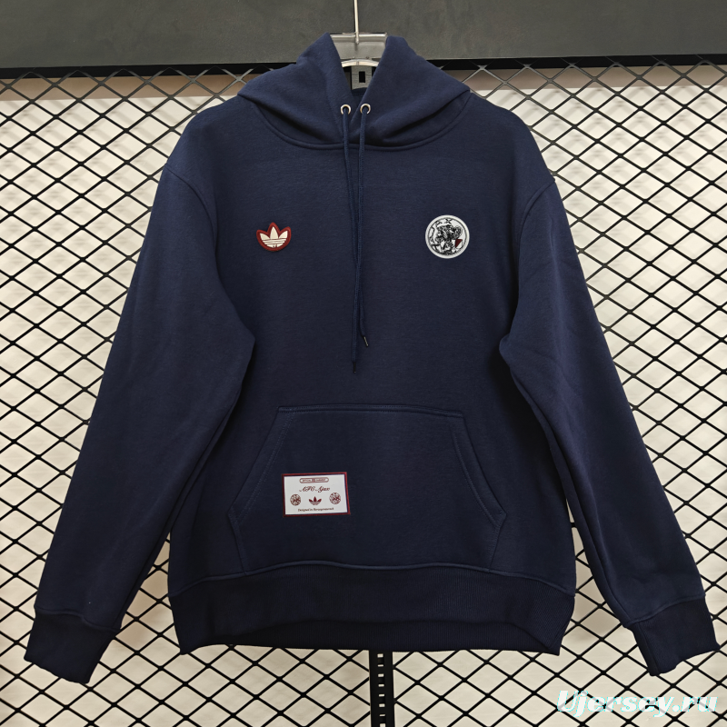 25/26 Ajax Embroidered Logo Hoodie 9 Colors