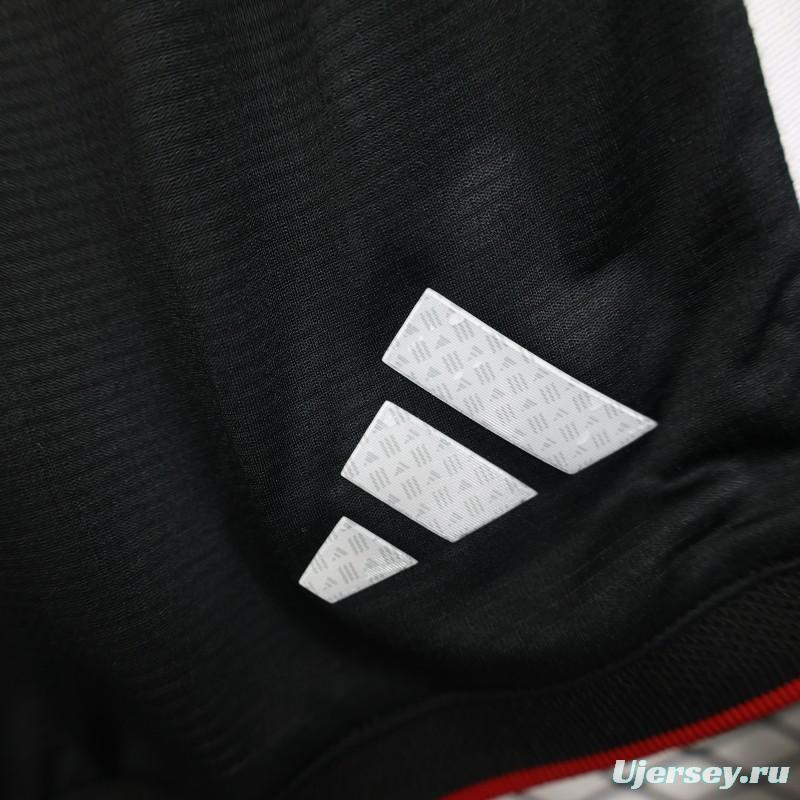 2026 Player Version Germany Black with White Stripes Shorts