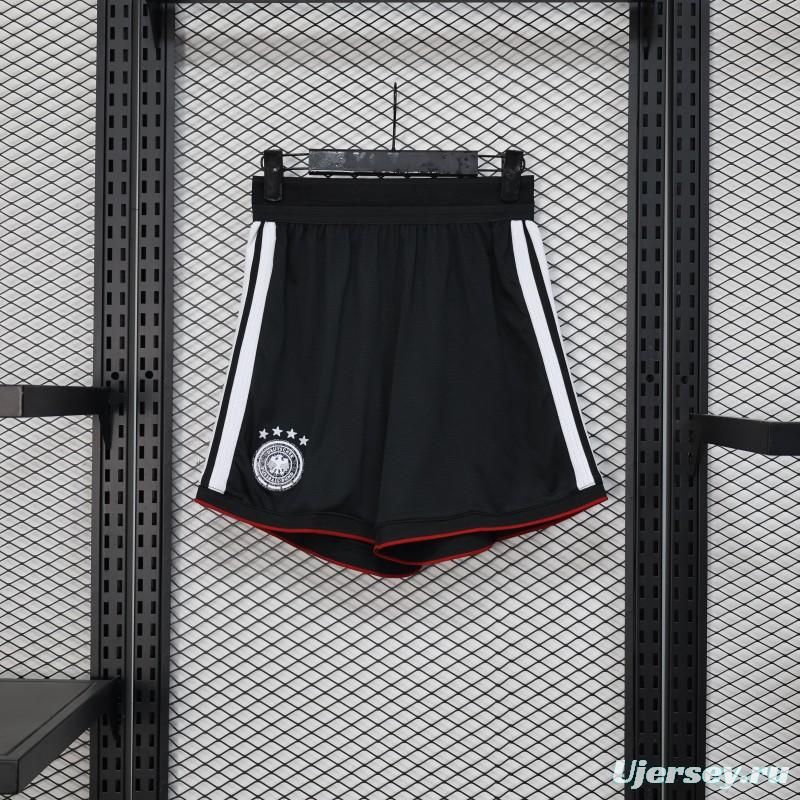 2026 Player Version Germany Black with White Stripes Shorts